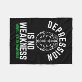 無弱度精神保健精神保健認識度 フリースブランケット (正面(横))