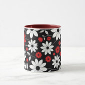 無彩色花柄マグカップ マグカップ (中央)