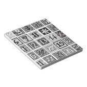 無彩色降臨カレンダー番号 – countdown ノートパッド (アングル)