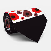 無忘れ料のケシの花 ネクタイ (ロール)