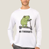 無思考カエルスクーター面白いミーム トライブレンドTシャツ (正面)