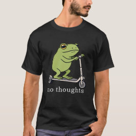 無思考カエルスクーター面白いミーム Tシャツ