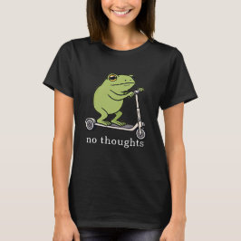無思考カエルスクーター面白いミーム Tシャツ