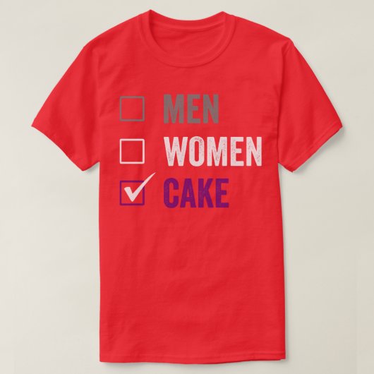 無性のむしろケ食べーキエース無性プライドLGBTIA Tシャツ (デザイン正面)