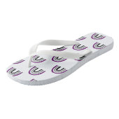 無性エースプライドク絵を描レヨンレインボー ビーチサンダル (アングル)