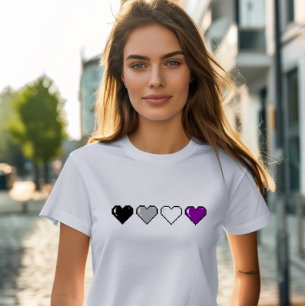 無性フラグピクセルハート Tシャツ