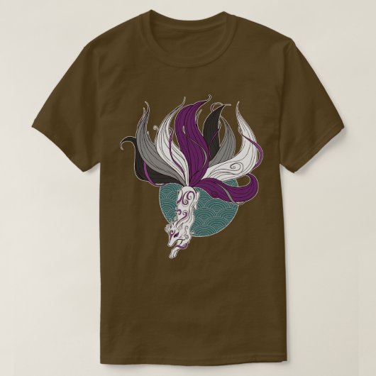 無性プライドきつね Tシャツ (デザイン正面)