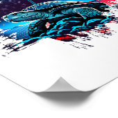 無性プライドエースフラッグシータートルパステルLGBTQ ポスター (角)