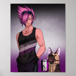 無性プライドカラー(文字なし) ポスター