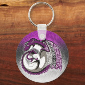 無性プライドドラゴンボタンキーチェーン キーホルダー (正面)