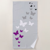無性プライドバタフライトレイル ビーチタオル (正面)