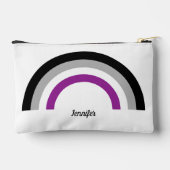 無性プライドフラッグレインボーパーソナライズされた アクセサリーポーチ (裏面)