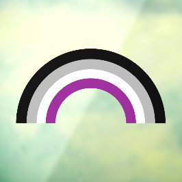 無性プライドフラッグレインボーパーソナライズされた ウィンドウサイン