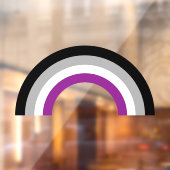 無性プライドフラッグレインボーパーソナライズされた ウィンドウサイン (シート2)