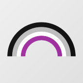 無性プライドフラッグレインボーパーソナライズされた ウィンドウサイン (シート)