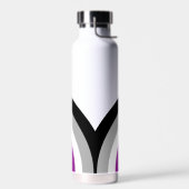 無性プライドフラッグレインボーパーソナライズされた ウォーターボトル (左面)