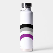 無性プライドフラッグレインボーパーソナライズされた ウォーターボトル (右面)
