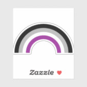 無性プライドフラッグレインボー シール (シート)