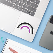 無性プライドフラッグレインボー シール (ノートパソコンとiPhone)