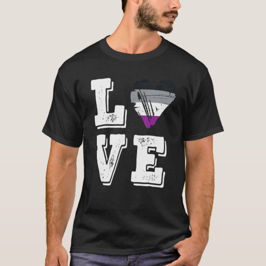 無性プライドラブフラグ Tシャツ (正面)