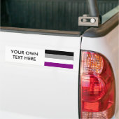 無性プライド国旗 バンパーステッカー (トラック上)