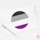 無性プライド国旗 ラウンドシール (封筒)