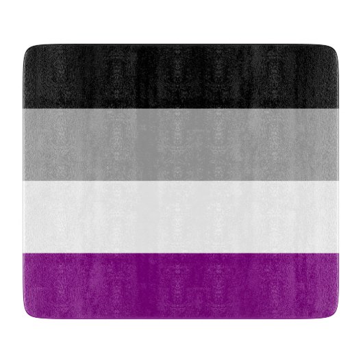 無性プライド国旗(Ace) (無色性) カッティングボード (正面)