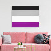 無性プライド国旗(Ace) (無色性) キャンバスプリント (インサイチュ (リビング))