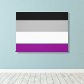 無性プライド国旗(Ace) (無色性) キャンバスプリント (インサイチュ (ウッドフロア))