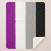 無性プライド国旗(Ace) (無色性) シェルパブランケット (正面)