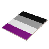 無性プライド国旗(Ace) (無色性) タイル (側面)