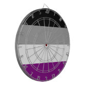 無性プライド国旗(Ace) （無色性） ダーツボード (正面左)