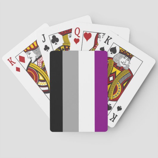 無性プライド国旗(Ace) （無色性） トランプ (裏面)