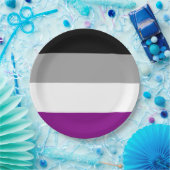 無性プライド国旗(Ace) (無色性) ペーパープレート (パーティー)