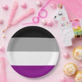 無性プライド国旗(Ace) (無色性) ペーパープレート (パーティー)