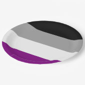 無性プライド国旗(Ace) (無色性) ペーパープレート (アングル)