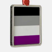 無性プライド国旗(Ace) (無色性) メタルオーナメント (右)