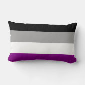 無性プライド国旗(Ace) （無色性） ランバークッション (裏面)