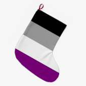 無性プライド国旗(Ace) （無色性） ラージクリスマスストッキング (正面 (吊り時))
