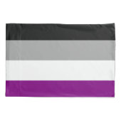 無性プライド国旗(Ace) （無色性） 枕カバー (裏面-左)