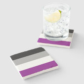 無性プライド国旗LGBTQ ストーンコースター (横)