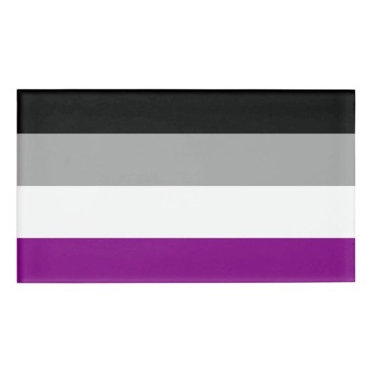 無性プライド国旗LGBTQ 名札 (正面)