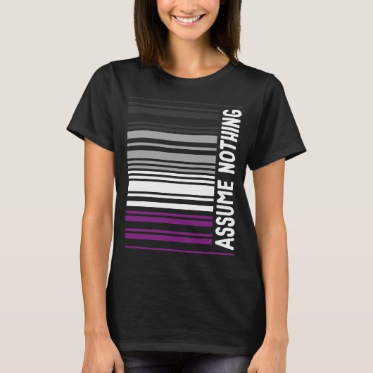 無性プライド誇りを持ったエースバーコードはNothingサブを想定 Tシャツ (正面)