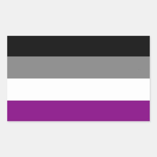 無性国旗のシール 長方形シール (正面)