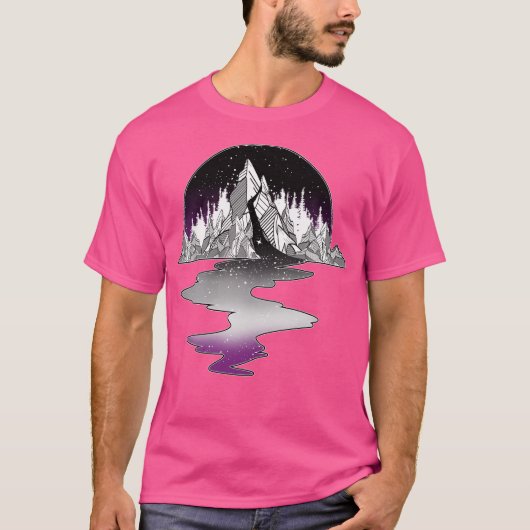 無性国旗のマウンテンリバー Tシャツ (正面)