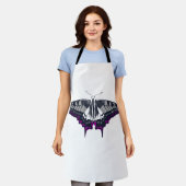 無性国旗アゲハチョウ蝶 エプロン (着用した状態)