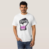 無性愛者抗議フィスト Tシャツ (正面フル)