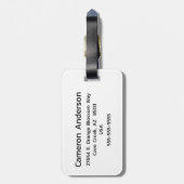 無性旗パーソナライズされた ラゲッジタグ (裏面縦)