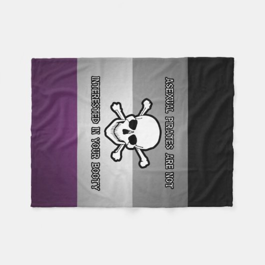 無性海賊は自分の戦利品に興味がない フリースブランケット (正面(横))