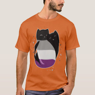 無性猫LGBTプライド国旗 Tシャツ